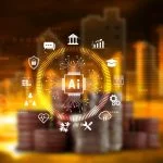AI Artificial intelligence for business concept. AI goldrush.