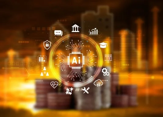 AI Artificial intelligence for business concept. AI goldrush.