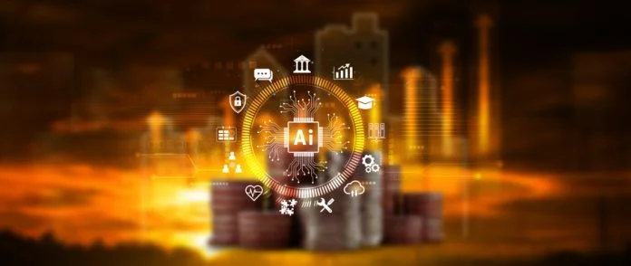 AI Artificial intelligence for business concept. AI goldrush.