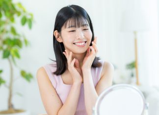 Beauty image of young Japanese women