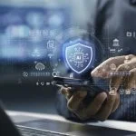 Are AI-Driven Threats Outpacing Cybersecurity Strategy? Cybersecurity and data protection concept. Businessman using AI technology for Cyber security and privacy management on internet network security and cloud computing. Secure Information Management