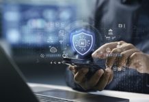 Cybersecurity and data protection concept. Businessman using AI technology for Cyber security and privacy management on internet network security and cloud computing. Secure Information Management