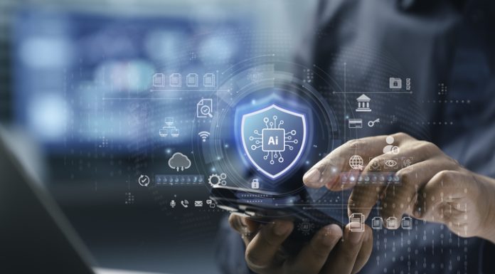 Are AI-Driven Threats Outpacing Cybersecurity Strategy? Cybersecurity and data protection concept. Businessman using AI technology for Cyber security and privacy management on internet network security and cloud computing. Secure Information Management