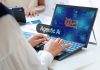 Businesswoman use agentic ai with ai agent using autonomous workflow for automation represents artificial intelligence innovation and digital transformation