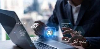 When AI Makes Entrepreneurial Knowledge Abundant, Judgment Becomes the Real Competitive Advantage Businessman working on laptop with AI agents and assistants to enhance workflows with AI tools, Artificial Intelligence and automation. Human judgment in AI concepts
