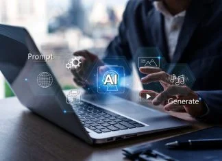 When AI Makes Entrepreneurial Knowledge Abundant, Judgment Becomes the Real Competitive Advantage Businessman working on laptop with AI agents and assistants to enhance workflows with AI tools, Artificial Intelligence and automation. Human judgment in AI concepts
