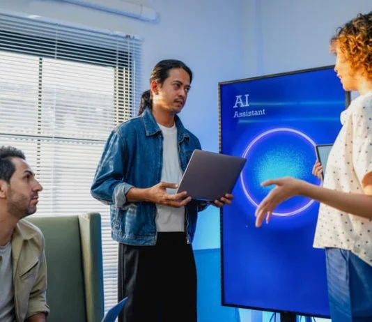 Stop Asking What AI Can Do. Start Asking What Only Humans Can See Organizations planning and strategizing using AI. concept of Humans Can See in the AI Era