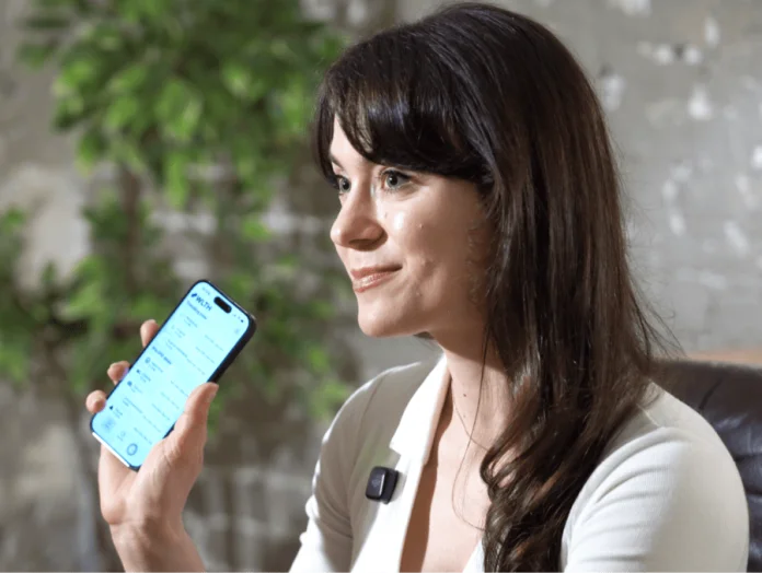 wooman holding mobile phone for Pre-IPO