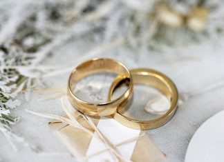 Gold wedding bands for marriage