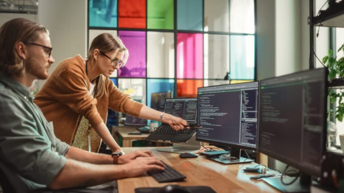 Caucasian Woman Offers New Features, Helps Fixing Bugs in CMS Platforms.