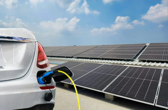 Solar Panels with an EV Charger