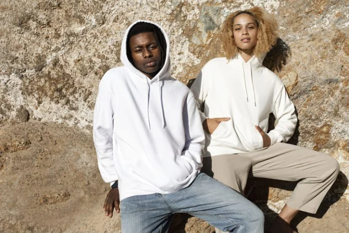 Couple wearing hoodies