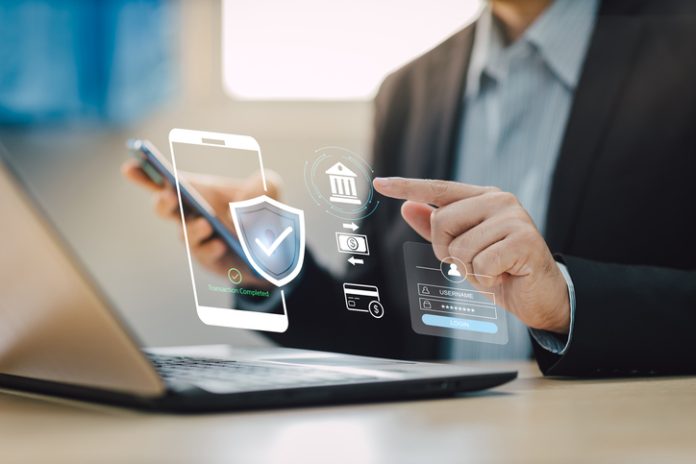 Money transaction exchange abroad and internet banking security and digital transaction concept. business trust