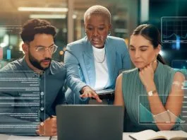 Harnessing Analytics to Drive Strategic Business Decisions Business people discussing business analytics