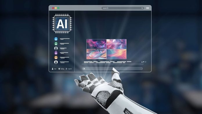 iStock-2256713564 (1) How AI Is Transforming - AI interface displaying digital artwork
