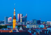 AI Futures: Lessons From Estonia’s Digital Evolution Cityscape of old Tallinn, Estonia old and modern buildings at twilight. Estonia’s Digital Evolution concept