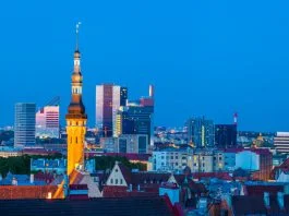 AI Futures: Lessons From Estonia’s Digital Evolution Cityscape of old Tallinn, Estonia old and modern buildings at twilight. Estonia’s Digital Evolution concept