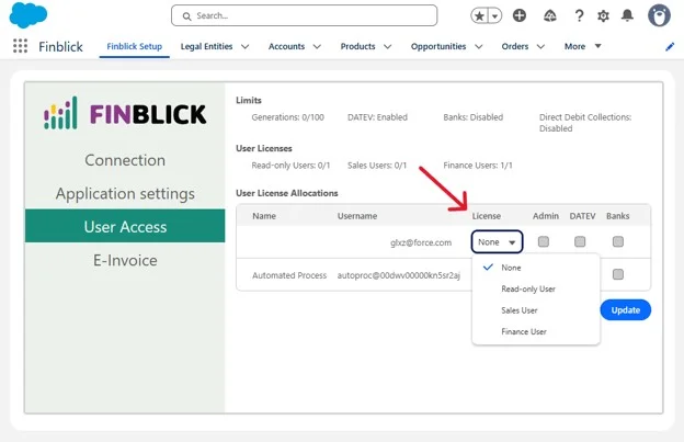 User Licence Allocations