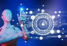 Cybersecurity cybercrime internet scam business, Cyber security platform privacy protection 3D AI robot safety icon, Identity Programs, computer virus attack defense, identity privacy data hacking protection firewall