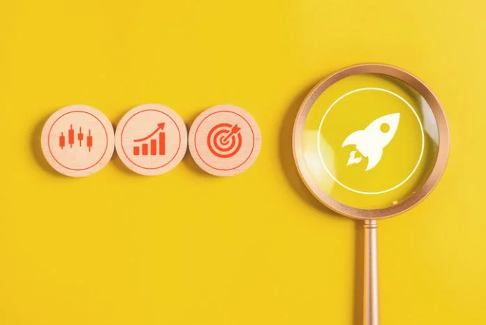 rocket icon on wooden on isolate background. rocket financial. rocket to moon Bravonetic Limited