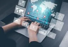 Beyond Translation: The Essential Elements of Digital Platform Localisation for the Asian Market Man using Smartphone with virtual world and model map with location point, GPS app. Digital Platform Localisation