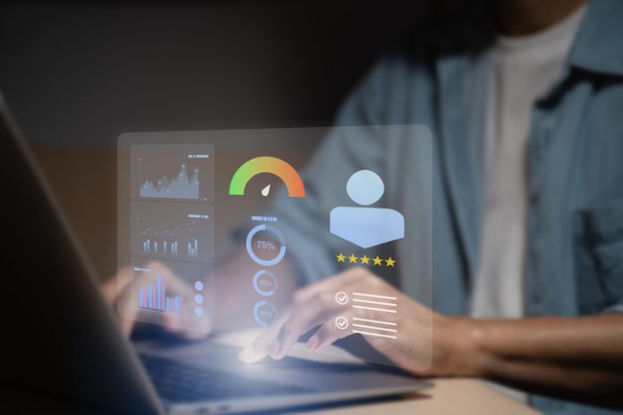 Digital HR system showing employee KPI data, team performance metrics and productivity dashboards used by organizations for workforce evaluation and human resource data driven decision making Calamari HR