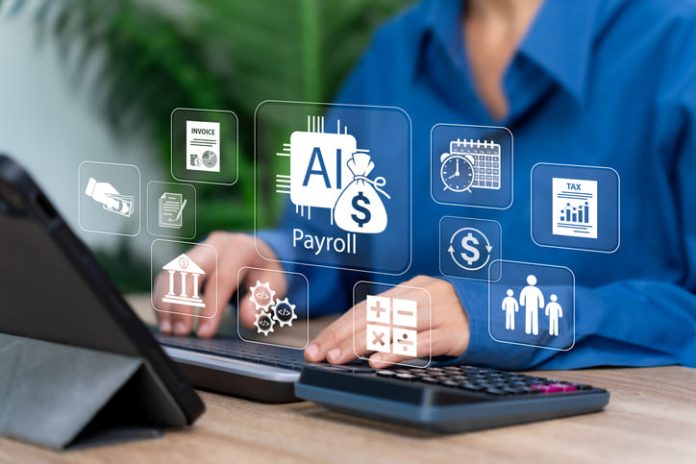 iStock-2250724839 (1) Automated Payroll System Concept, Businesswoman Use Tablet for Salary Processing, Financial Accuracy, Smart Accounting, Digital Payment Automation, HR Efficiency, Modern Payroll Management Technology