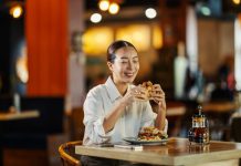 Why Your Favourite Restaurant Feels Like Home: The Safe Place Theory Woman eating in her Favourite Restaurant that Feels Like Home