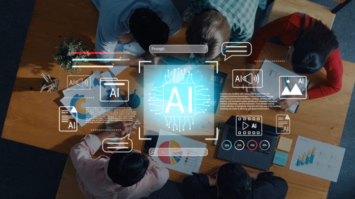 iStock-2284966626 (1) Your Managers Don’t Disagree About AI. Organization using AI in the workplace. managers and AI adoption concept