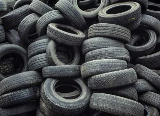worn tyres