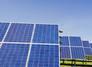 UAE Energy Strategy - blue solar panel boards