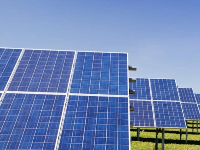 UAE Energy Strategy - blue solar panel boards