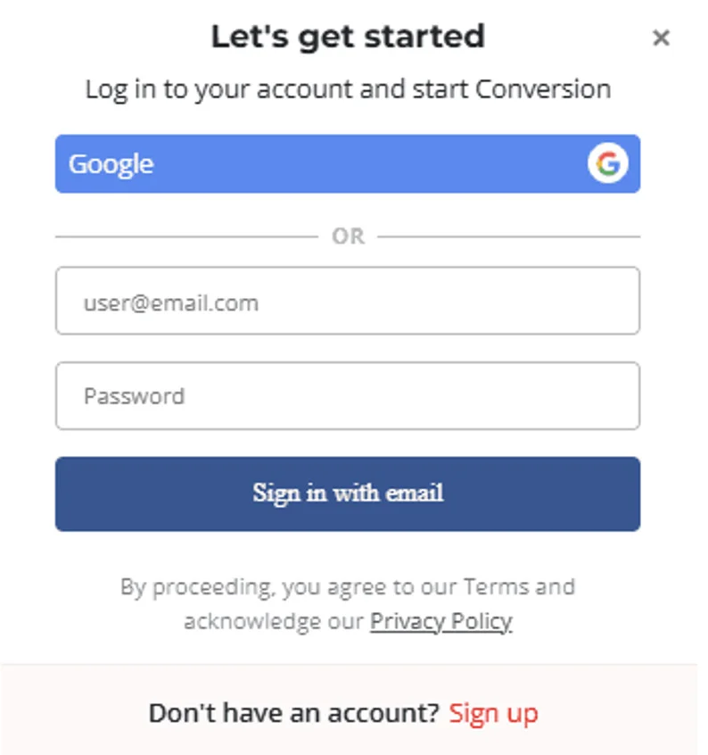 Sign Up
