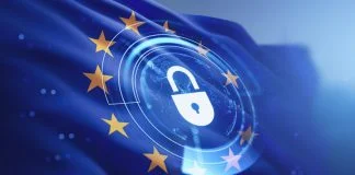 Top 3 Pentest as a Service Platforms for European Enterprises in 2026 Padlock icon on EU flag with glowing digital elements in soft blur style on blue background, symbolizing secure data protection, Pentest concept