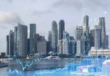 Your Growth Strategy - Financial chart over view of Singapore