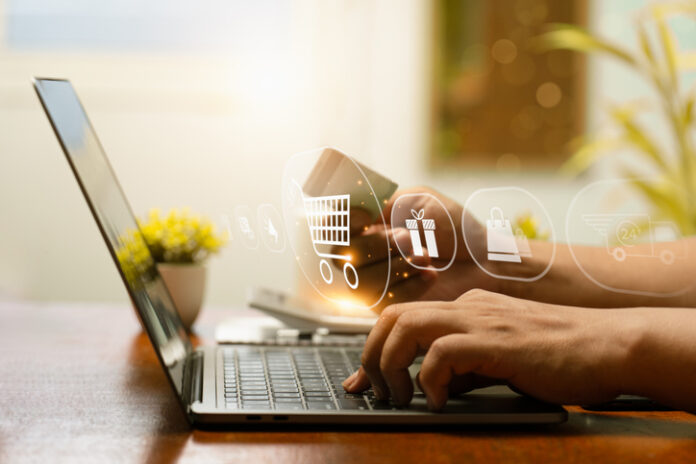 online shopping concept, businessman use smartphones and credit cards to purchase products from online stores and shop on the internet, ecommerce store, online business, convenience, competitive price E-commerce payment infrastructure