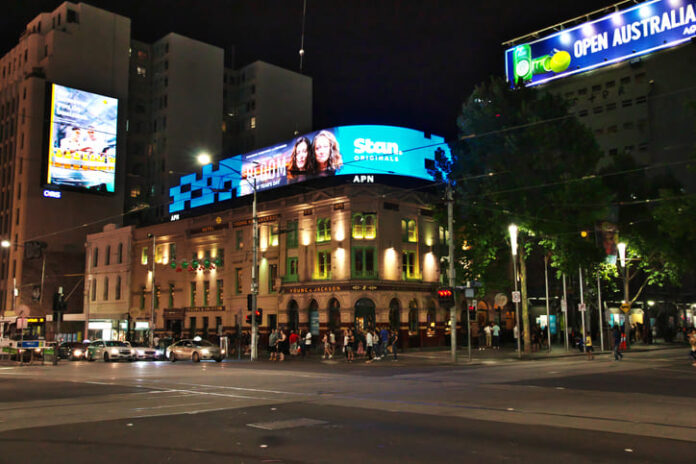 iStock-2151057736 (1) Brands poster in the street of Melbourne